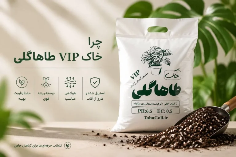 خاک VIP طاهاگلی ۶ لیتری چیست؟ بررسی ویژگی‌ها، ترکیبات و مزایای استفاده برای گیاهان آپارتمانی